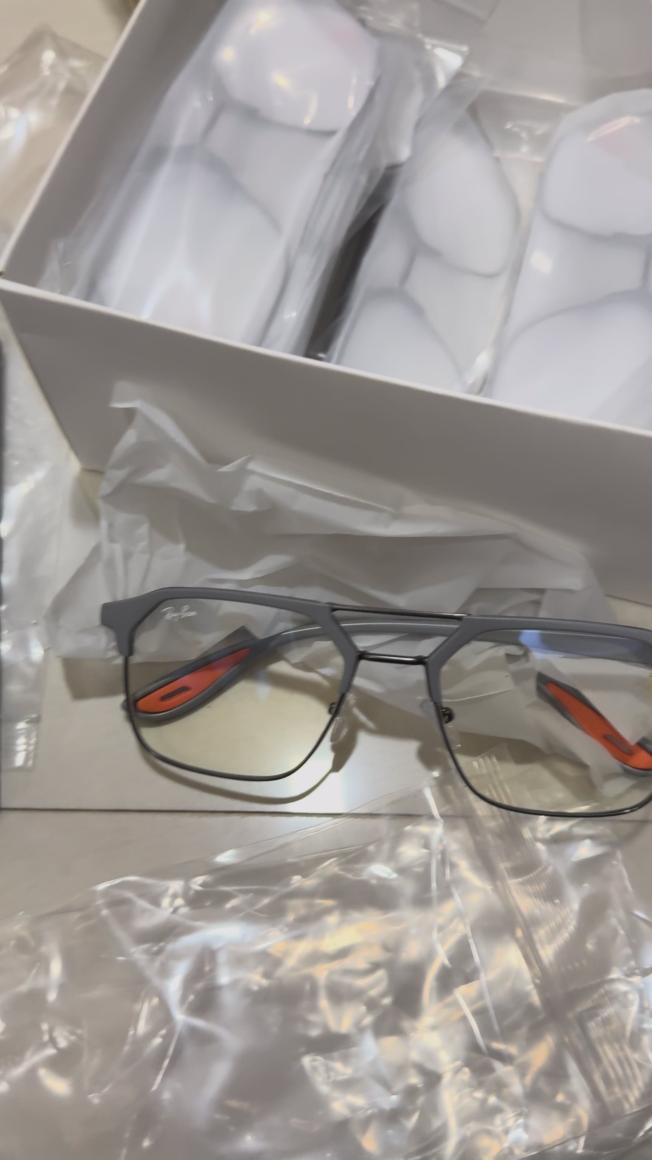 R-B Grey Full Rim Trendy Frame for men and women's ( power lens available)