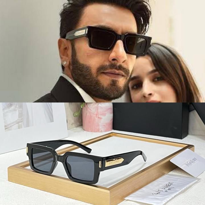 Black thick side ranveer singh inspire sunglasses